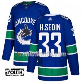 Vancouver Canucks Trikot Henrik Sedin 33 Adidas 2017-2018 Blau Authentic - Kinder
